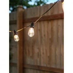 Ambience Pro Outdoor 24.5 ft. USB Powered LED 1.5-Watt S14 Edison Bulb Hanging String Light 3000k by Brightech 12 Ambience Pro Outdoor 24.5 ft. USB Powered LED 1.5-Watt S14 Edison Bulb Hanging String Light 3000k by Brightech -Brightech Sales black brightech string lights amb usb sw 1f 1000