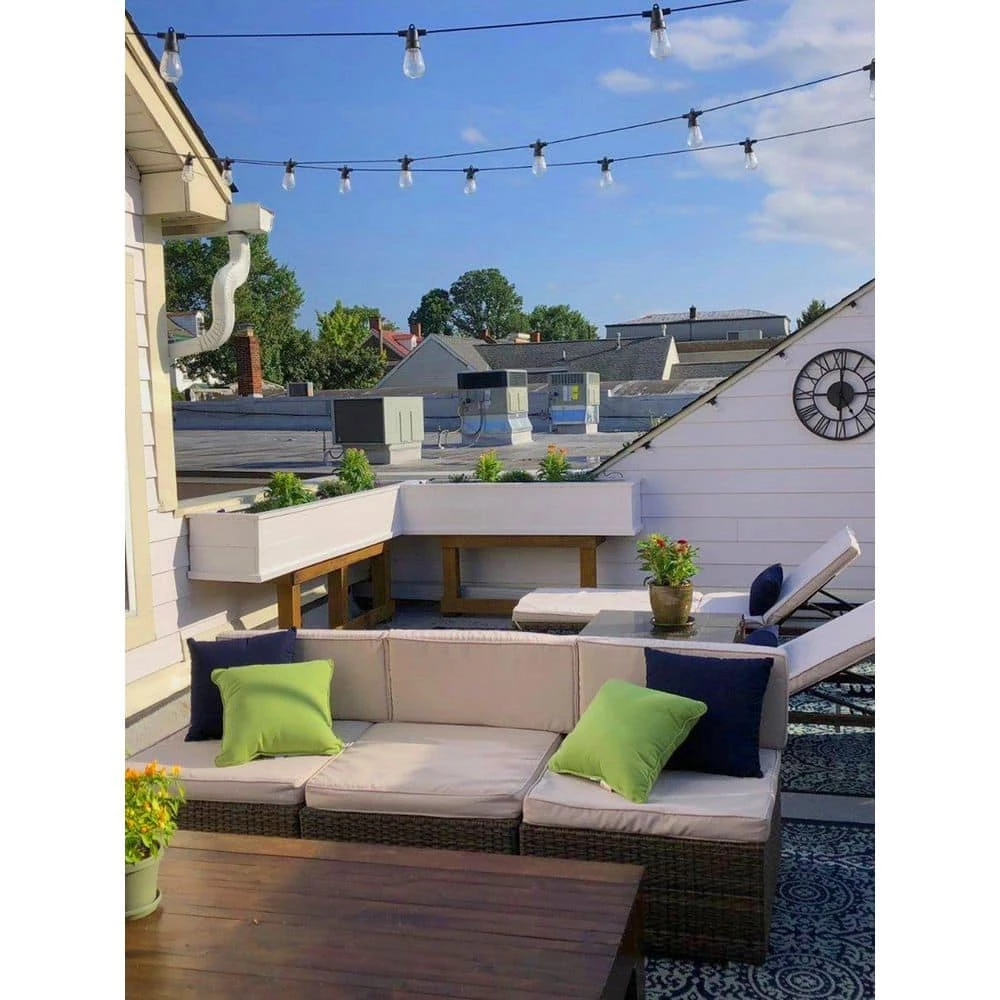 Ambience Pro Outdoor 24.5 ft. USB Powered LED 1.5-Watt S14 Edison Bulb Hanging String Light 3000k by Brightech 7 Ambience Pro Outdoor 24.5 ft. USB Powered LED 1.5-Watt S14 Edison Bulb Hanging String Light 3000k by Brightech - Image 5