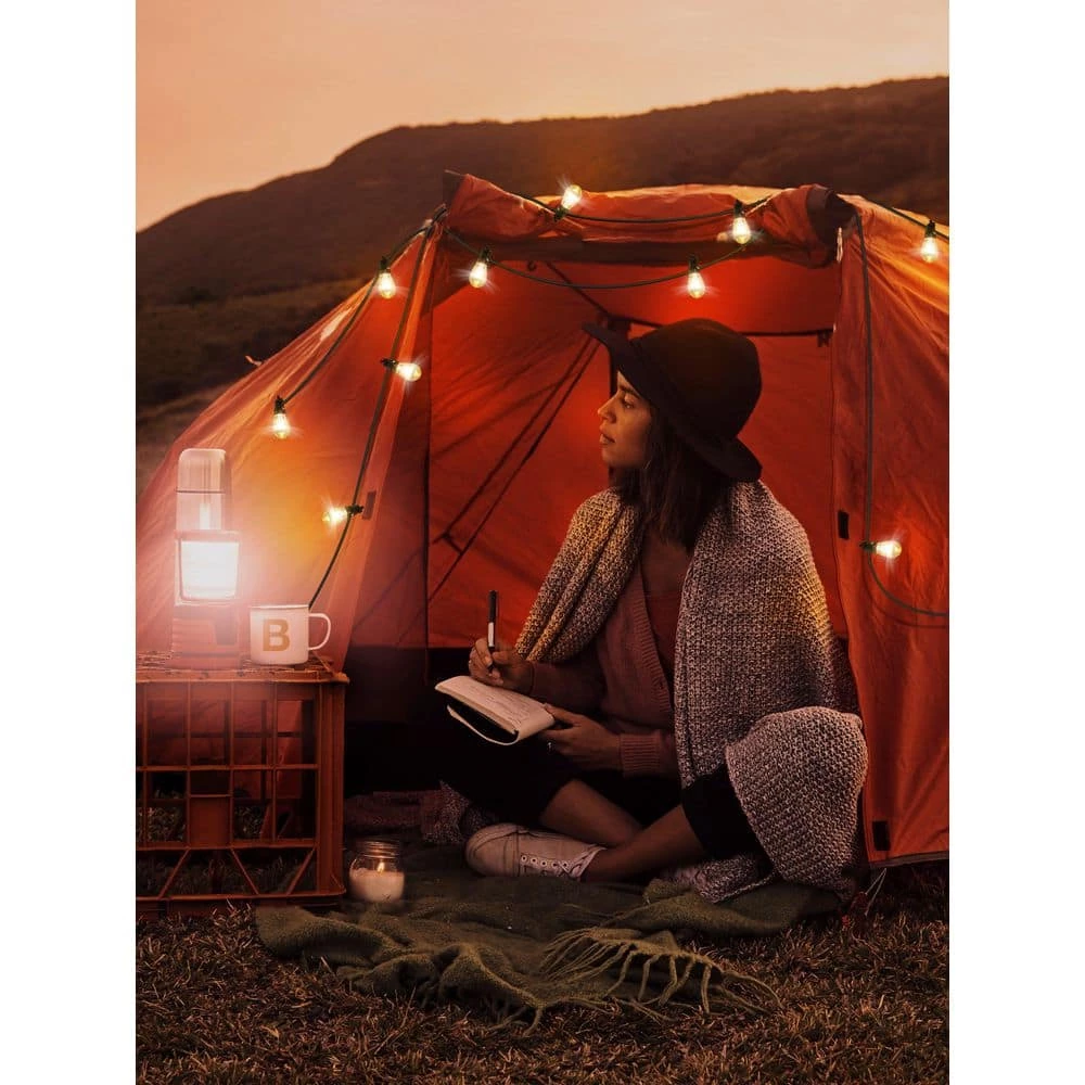 Ambience Pro Outdoor 24.5 ft. USB Powered LED 1.5-Watt S14 Edison Bulb Hanging String Light 3000k by Brightech 4 Ambience Pro Outdoor 24.5 ft. USB Powered LED 1.5-Watt S14 Edison Bulb Hanging String Light 3000k by Brightech - Image 2