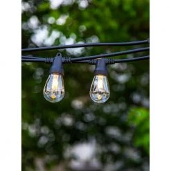 Ambience Pro Outdoor 24.5 ft. USB Powered LED 1.5-Watt S14 Edison Bulb Hanging String Light 3000k by Brightech 14 Ambience Pro Outdoor 24.5 ft. USB Powered LED 1.5-Watt S14 Edison Bulb Hanging String Light 3000k by Brightech -Brightech Sales black brightech string lights amb usb sw fa 1000