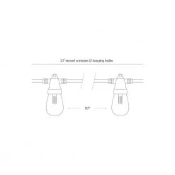 Ambience Pro Outdoor 27 ft. L Solar LED 1-Watt S14 Edison Bulb Non Hanging String Light 3000k by Brightech 15 Ambience Pro Outdoor 27 ft. L Solar LED 1-Watt S14 Edison Bulb Non Hanging String Light 3000k by Brightech -Brightech Sales black brightech string lights bj 4tz9 8isy 76 1000