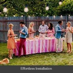 Ambience Pro Outdoor 27 ft. Plug-in LED 1-Watt Retro Edison G40 Bulb Globe Lights Filament String Light (3000K) by Brightech -Brightech Sales black brightech string lights bp tq2c 1qod fa 1000