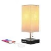 Grace 14 in. Black LED Table Lamp with Square Shade by Brightech 1 Grace 14 in. Black LED Table Lamp with Square Shade by Brightech -Brightech Sales black brightech table lamps 5g 4f27 tguu 64 1000
