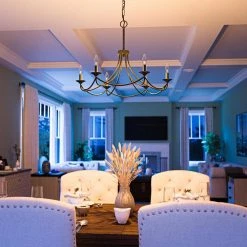 23 in. 6-Light Webster Chandelier Tiered Black by Manor Brook -Brightech Sales black manor brook chandeliers mb100681 31 1000