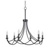 23 in. 6-Light Webster Chandelier Tiered Black by Manor Brook -Brightech Sales black manor brook chandeliers mb100681 64 1000