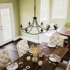 23 in. 6-Light Webster Chandelier Tiered Black by Manor Brook -Brightech Sales black manor brook chandeliers mb100681 fa 1000