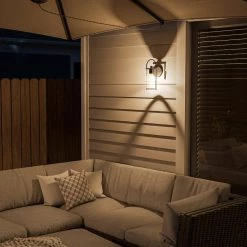 Pienza 1-Light Black Outdoor Lantern by Manor Brook -Brightech Sales black manor brook outdoor sconces mb100545 fa 1000