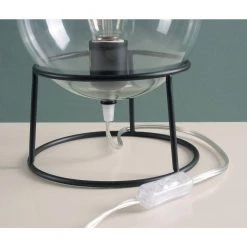 Vessel 10.13 in. Black Indoor Accent Lamp by Manor Brook 8 Vessel 10.13 in. Black Indoor Accent Lamp by Manor Brook -Brightech Sales black manor brook table lamps mb100240 4f 1000