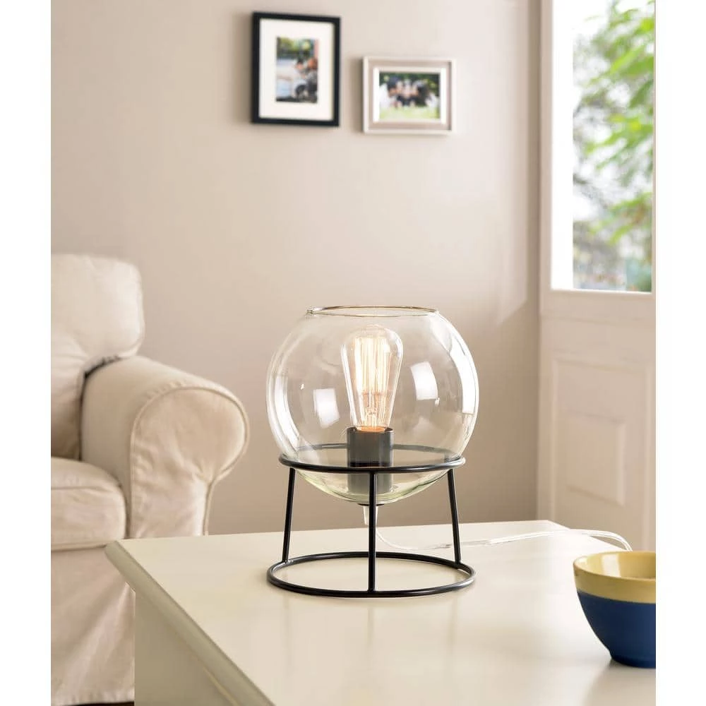 Vessel 10.13 in. Black Indoor Accent Lamp by Manor Brook 4 Vessel 10.13 in. Black Indoor Accent Lamp by Manor Brook - Image 2