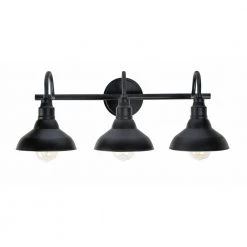 Barnes 3-Light Black Vanity Light by Manor Brook
