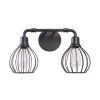 Lacey 5 in. 2-Light Sand Black Vanity-Light with Metal Frame Shade by Manor Brook -Brightech Sales black manor brook vanity lighting mb100467 64 1000
