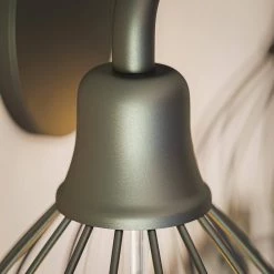 Lacey 5 in. 2-Light Sand Black Vanity-Light with Metal Frame Shade by Manor Brook 17 Lacey 5 in. 2-Light Sand Black Vanity-Light with Metal Frame Shade by Manor Brook -Brightech Sales black manor brook vanity lighting mb100467 76 1000