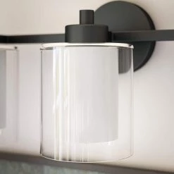 Oneonta 4 in. 3-Light Black Vanity with Clear Glass Shade by Manor Brook 13 Oneonta 4 in. 3-Light Black Vanity with Clear Glass Shade by Manor Brook -Brightech Sales black manor brook vanity lighting mb100492 1f 1000