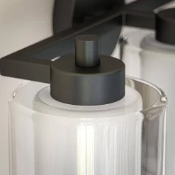 Oneonta 4 in. 3-Light Black Vanity with Clear Glass Shade by Manor Brook 15 Oneonta 4 in. 3-Light Black Vanity with Clear Glass Shade by Manor Brook -Brightech Sales black manor brook vanity lighting mb100492 fa 1000