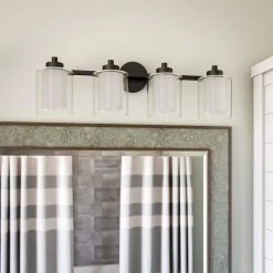 Oneonta 28.75 in. 4-Light Black Vanity Light by Manor Brook 10 Oneonta 28.75 in. 4-Light Black Vanity Light by Manor Brook -Brightech Sales black manor brook vanity lighting mb100530 1f 1000