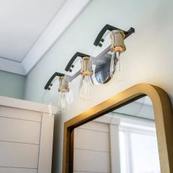 10 in. 3-Light Fisher Round/Oval Black Vanity Light by Manor Brook -Brightech Sales black manor brook vanity lighting mb100682 31 1000