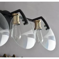 10 in. 3-Light Fisher Round/Oval Black Vanity Light by Manor Brook -Brightech Sales black manor brook vanity lighting mb100682 4f 1000