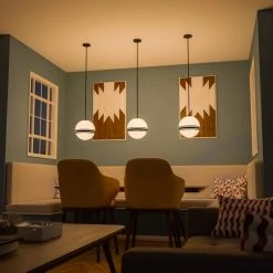 Flagler 1-light Black Striped Pendant with White Milk Glass Shade by Manor Brook -Brightech Sales black striped manor brook chandeliers mb100624 fa 1000