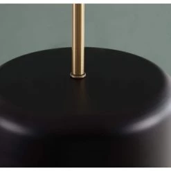 11 in. Ponder 1-Light Mini Pendant Chandelier Dome Black by Manor Brook -Brightech Sales black with antique brass manor brook chandeliers mb100685 4f 1000