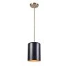 11 in. Ponder 1-Light Mini Pendant Chandelier Dome Black by Manor Brook -Brightech Sales black with antique brass manor brook chandeliers mb100685 64 1000