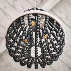 Serritt 26.375 in. 3-Light Pendant Black with Rope Accents by Manor Brook -Brightech Sales black with rope accents manor brook chandeliers mb100661 44 1000