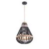 Serritt 26.375 in. 3-Light Pendant Black with Rope Accents by Manor Brook -Brightech Sales black with rope accents manor brook chandeliers mb100661 64 1000