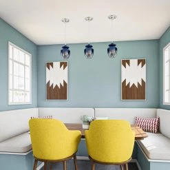 Alven 1-Light Blue Pendant with Glass Shade by Manor Brook -Brightech Sales blue manor brook chandeliers mb100489 4f 1000