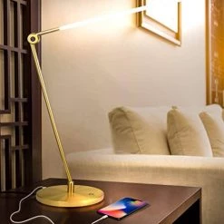 Libra 39 in. Brass Table Lamp with Built-In 3 Mode Dimmer by Brightech -Brightech Sales brass brightech desk lamps tl lbra brs 1f 1000