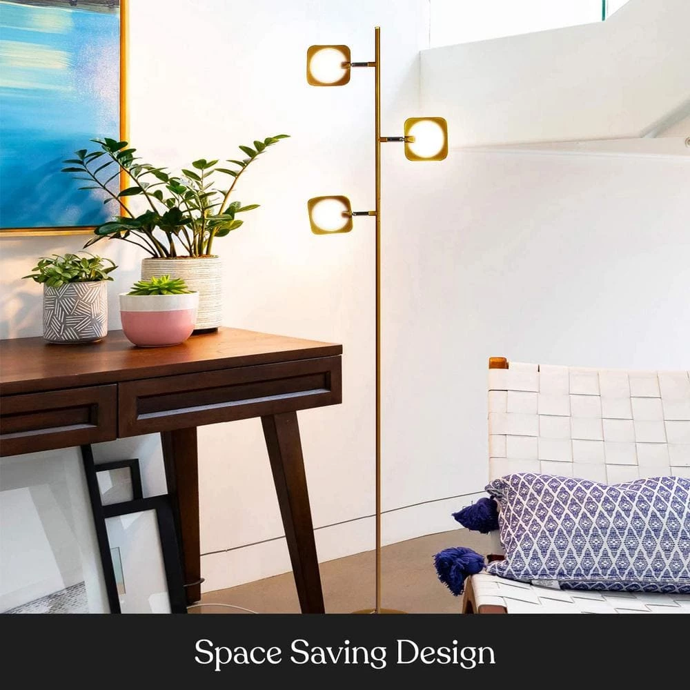 Tree 60 in. Brass LED Floor Lamp with Dimmable and Adjustable Panels by Brightech 7 Tree 60 in. Brass LED Floor Lamp with Dimmable and Adjustable Panels by Brightech - Image 5