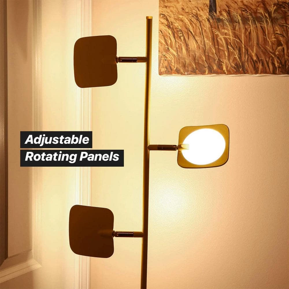 Tree 60 in. Brass LED Floor Lamp with Dimmable and Adjustable Panels by Brightech 5 Tree 60 in. Brass LED Floor Lamp with Dimmable and Adjustable Panels by Brightech - Image 3