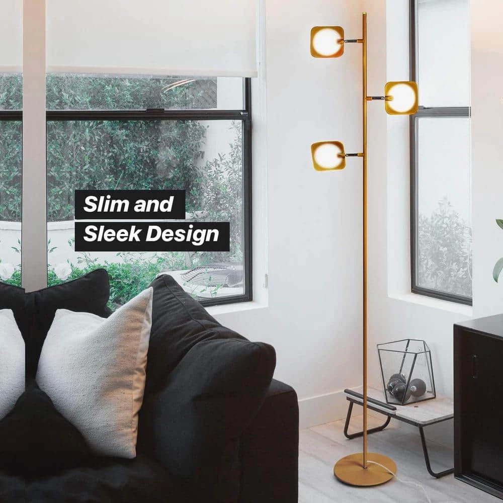 Tree 60 in. Brass LED Floor Lamp with Dimmable and Adjustable Panels by Brightech 8 Tree 60 in. Brass LED Floor Lamp with Dimmable and Adjustable Panels by Brightech - Image 6