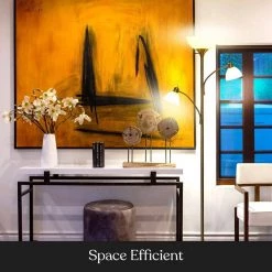 Sky Dome Double 72 in. Brass Torchiere LED Floor Lamp with 2 Adjustable Arms by Brightech -Brightech Sales brass brightech floor lamps fl dme2 brs 1f 1000