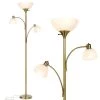 Sky Dome Double 72 in. Brass Torchiere LED Floor Lamp with 2 Adjustable Arms by Brightech 1 Sky Dome Double 72 in. Brass Torchiere LED Floor Lamp with 2 Adjustable Arms by Brightech -Brightech Sales brass brightech floor lamps fl dme2 brs 64 1000