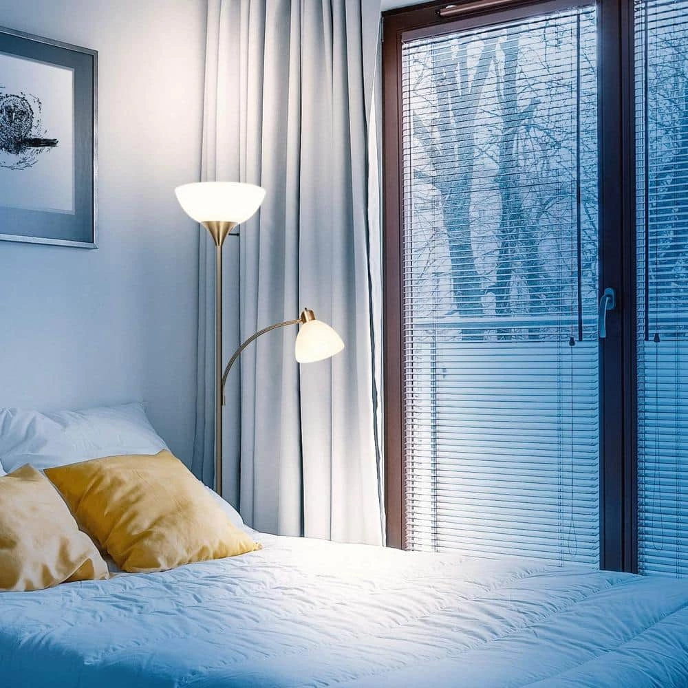 Sky Dome Plus 72 in. Brass Torchiere LED Floor Lamp with 1 Adjustable Arm by Brightech 7 Sky Dome Plus 72 in. Brass Torchiere LED Floor Lamp with 1 Adjustable Arm by Brightech - Image 5