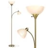 Sky Dome Plus 72 in. Brass Torchiere LED Floor Lamp with 1 Adjustable Arm by Brightech 2 Sky Dome Plus 72 in. Brass Torchiere LED Floor Lamp with 1 Adjustable Arm by Brightech -Brightech Sales brass brightech floor lamps fl dmepl brs 64 1000