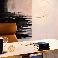 Eclipse 79 in. Brass Modern LED Torchiere Floor Lamp with Touch Dimmer by Brightech 12 Eclipse 79 in. Brass Modern LED Torchiere Floor Lamp with Touch Dimmer by Brightech -Brightech Sales brass brightech floor lamps fl eclps brs 1f 1000