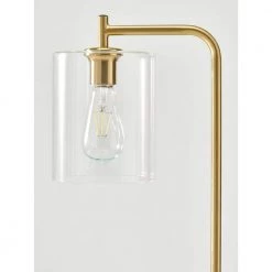 Elizabeth 66 in. Brass Industrial LED Floor Lamp with Glass Shade and Edison Bulb by Brightech -Brightech Sales brass brightech floor lamps fl elzbth bs gd 44 1000