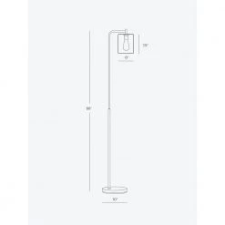 Elizabeth 66 in. Brass Industrial LED Floor Lamp with Glass Shade and Edison Bulb by Brightech -Brightech Sales brass brightech floor lamps fl elzbth bs gd 76 1000