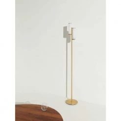 Gemini 64 in. Brass LED Floor Lamp by Brightech 11 Gemini 64 in. Brass LED Floor Lamp by Brightech -Brightech Sales brass brightech floor lamps fl gmni brs 4f 1000