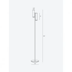 Gemini 64 in. Brass LED Floor Lamp by Brightech 15 Gemini 64 in. Brass LED Floor Lamp by Brightech -Brightech Sales brass brightech floor lamps fl gmni brs 76 1000