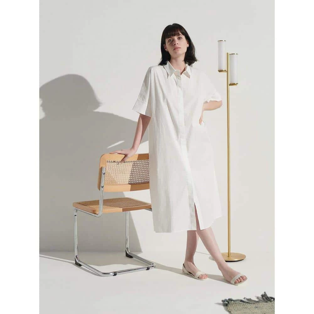 Gemini 64 in. Brass LED Floor Lamp by Brightech 4 Gemini 64 in. Brass LED Floor Lamp by Brightech - Image 2