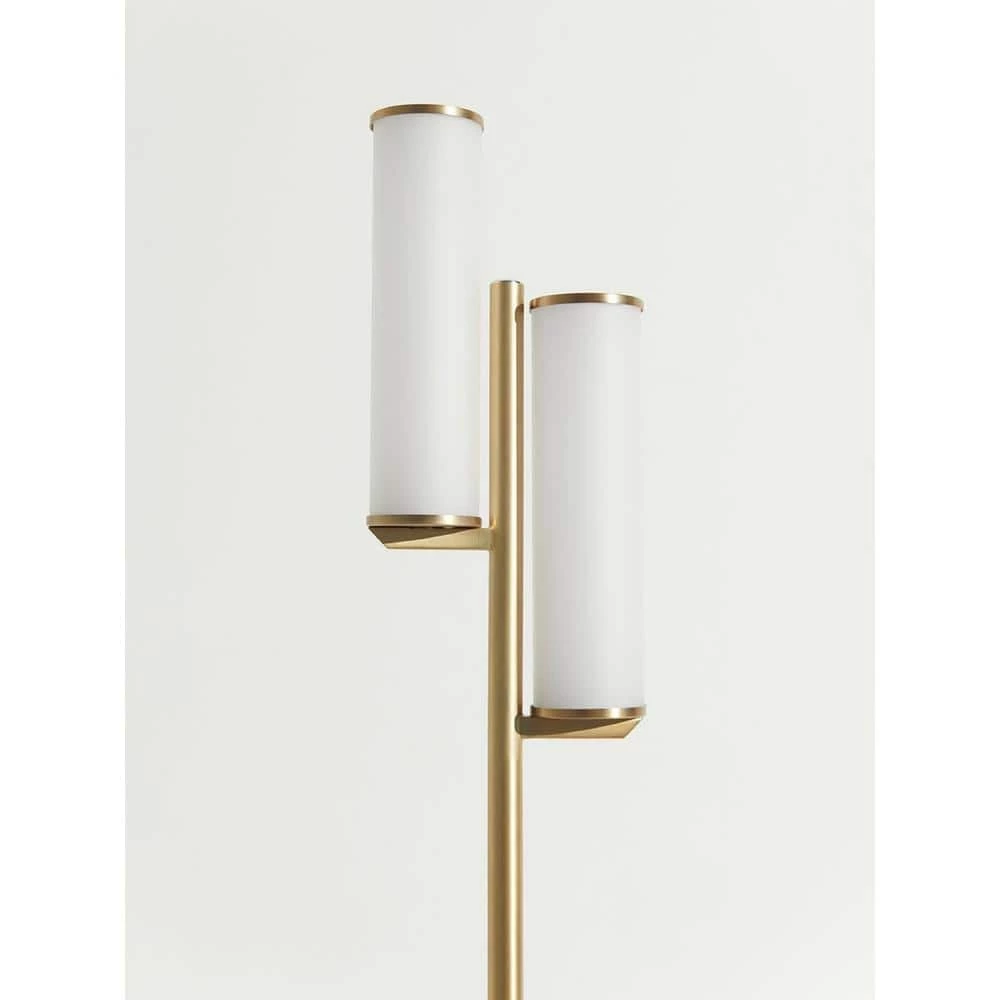 Gemini 64 in. Brass LED Floor Lamp by Brightech 8 Gemini 64 in. Brass LED Floor Lamp by Brightech - Image 6