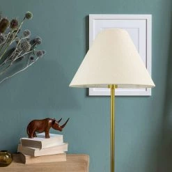 Mika 65 in. Brass Floor Lamp with White Fabric Shade by Brightech -Brightech Sales brass brightech floor lamps fl mka brs 44 1000