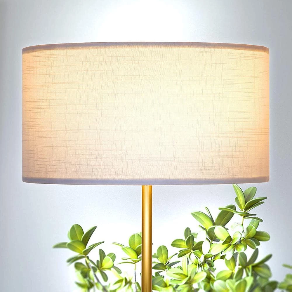 Quinn 60 in. Brass LED Floor Lamp with Drum Shade by Brightech 5 Quinn 60 in. Brass LED Floor Lamp with Drum Shade by Brightech - Image 3