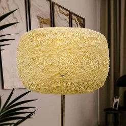 Rowan 66 in. Brass LED Floor Lamp with Round Woven Shade by Brightech -Brightech Sales brass brightech floor lamps fl rwn brs 44 1000