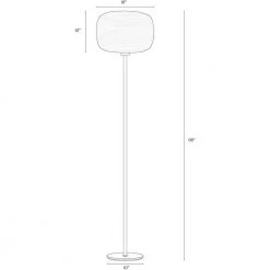 Rowan 66 in. Brass LED Floor Lamp with Round Woven Shade by Brightech -Brightech Sales brass brightech floor lamps fl rwn brs fa 1000