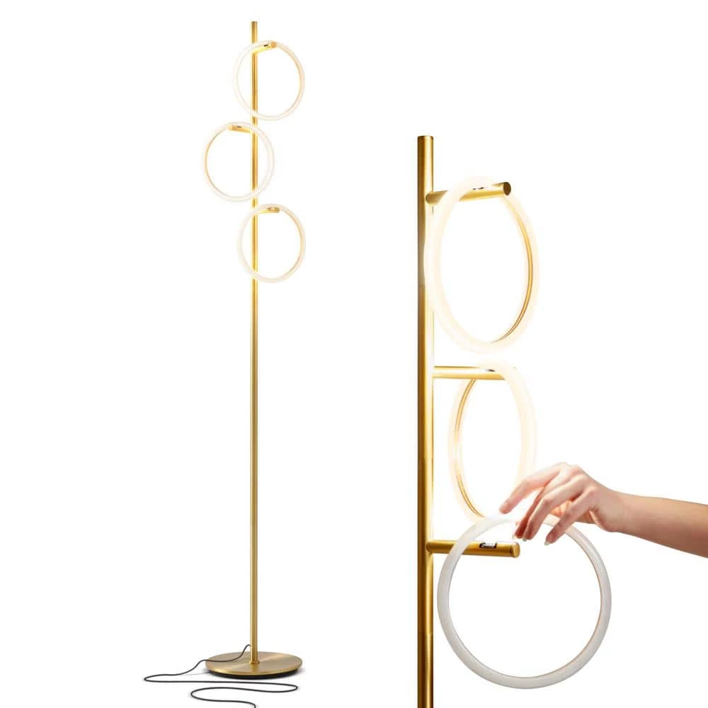 Saturn 66 in. Brass Tall LED Tree Standing Floor Lamp by Brightech 3 Saturn 66 in. Brass Tall LED Tree Standing Floor Lamp by Brightech