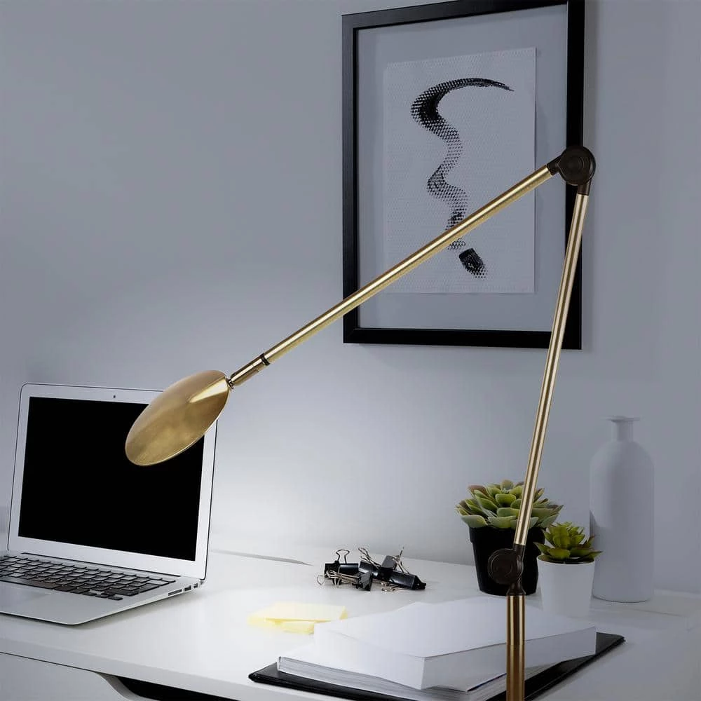 Sage 2 in.-One 68 in. Brass LED Reading Floor Lamp with 3 Brightness Settings by Brightech 6 Sage 2 in.-One 68 in. Brass LED Reading Floor Lamp with 3 Brightness Settings by Brightech - Image 4