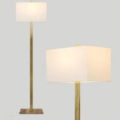Stella 60 in. Brass LED Standing Floor Lamp by Brightech