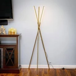 Brightech Sales -Brightech Sales brass brightech floor lamps fl stx brs c3 1000